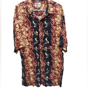Marc Edwards mens xxl Hawaiian shirt button surfer short sleeve vintage